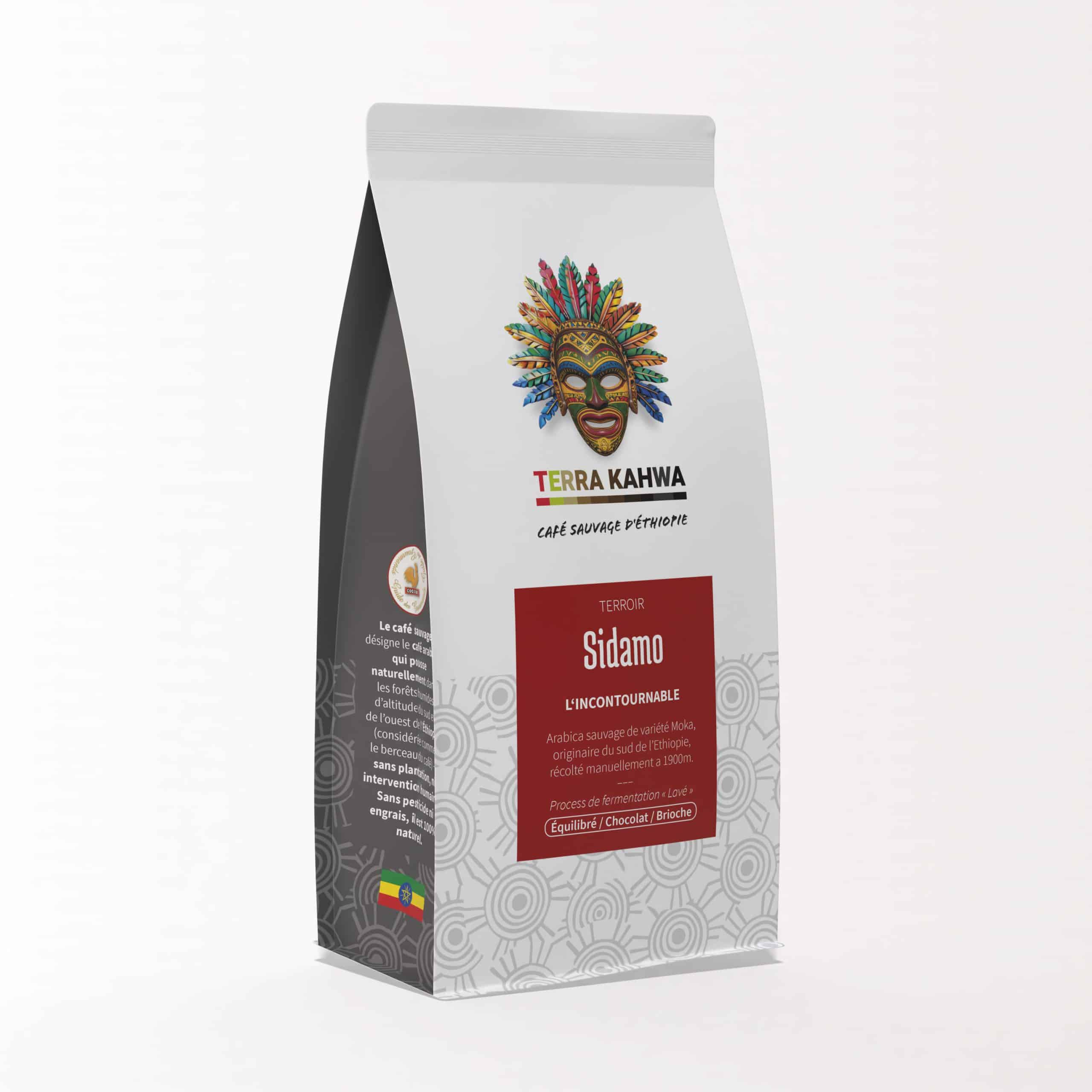 Sidamo (Habeje, Lavé) Arôme suave, saveur fine, chocolaté